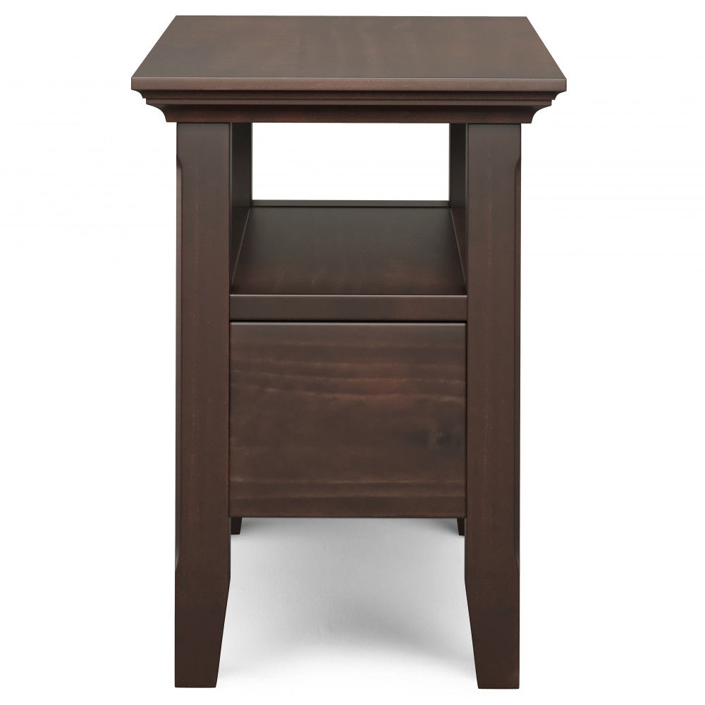 Acadian - Narrow Side Table With Drawer - Brown by Simpli-Home | Bel Furniture