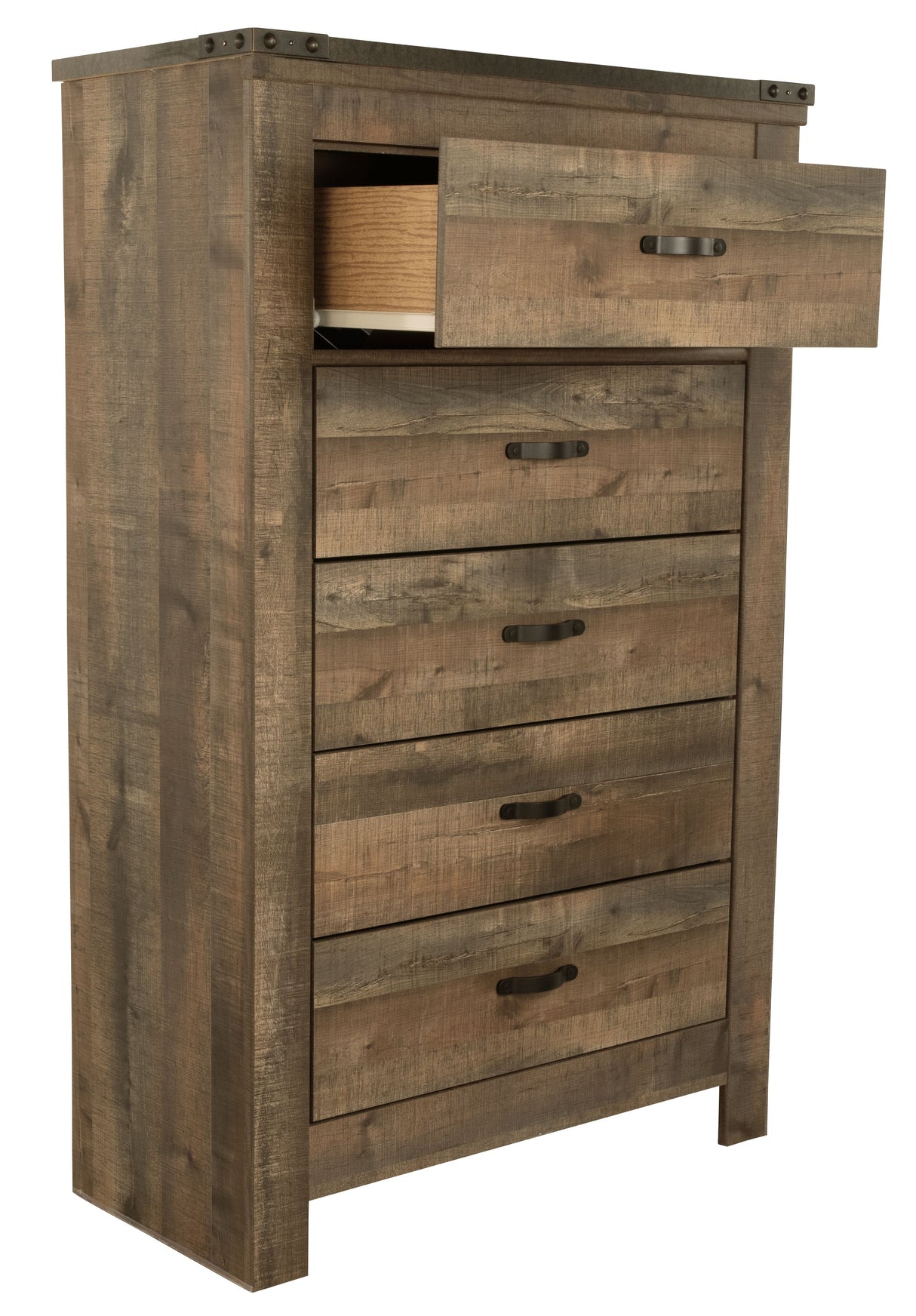 Trinell - Brown - Five Drawer Chest by Signature Design by Ashley® | Bel Furniture