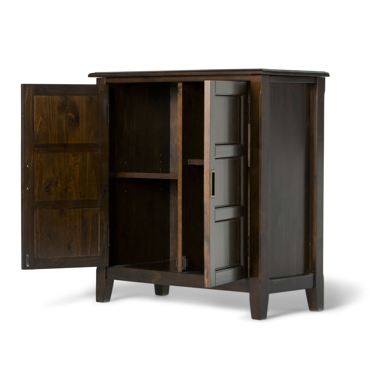 Burlington - Handcrafted Low Storage Cabinet by Simpli-Home | Bel Furniture
