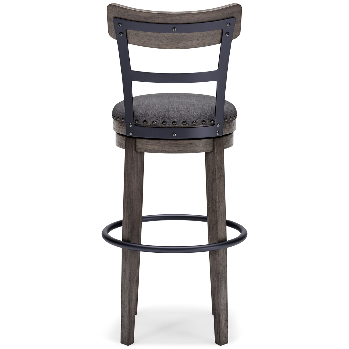 Caitbrook - Gray - Tall UPH Swivel Barstool by Signature Design by Ashley® | Bel Furniture