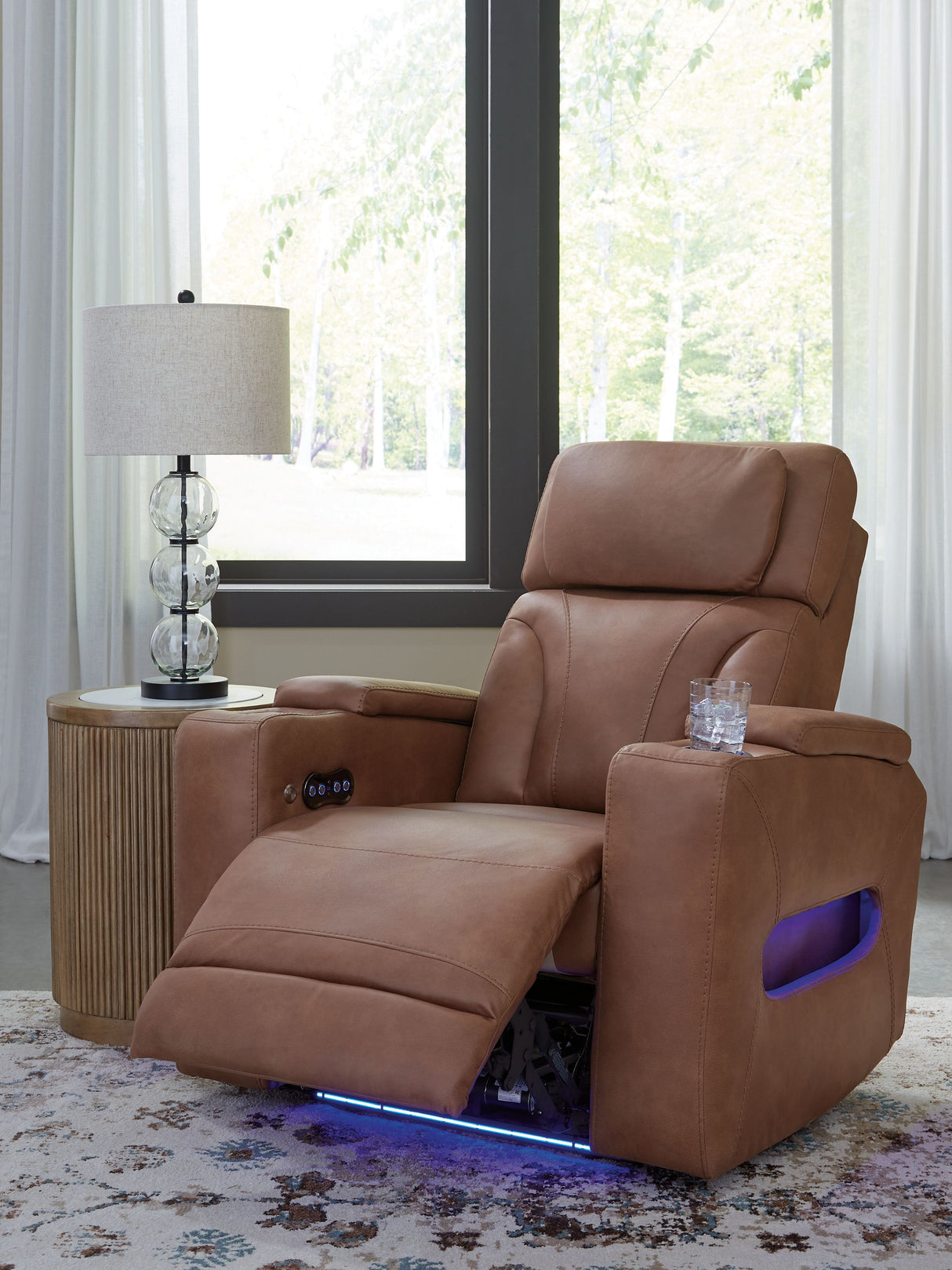 Clean-Slate - Caramel - Power Recliner / Adj Headrest by Signature Design by Ashley® | Bel Furniture