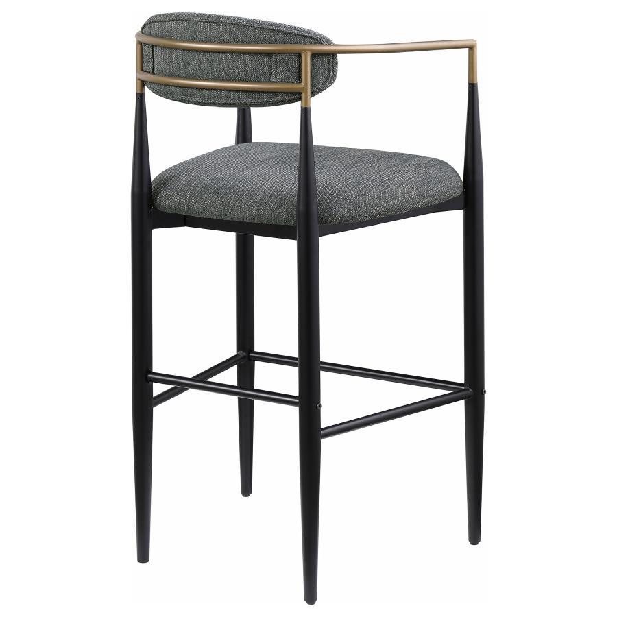 Tina - Metal Pub Height Bar Stool With Upholstered Back And Seat (Set of 2) by Coaster Fine Furniture | Bel Furniture