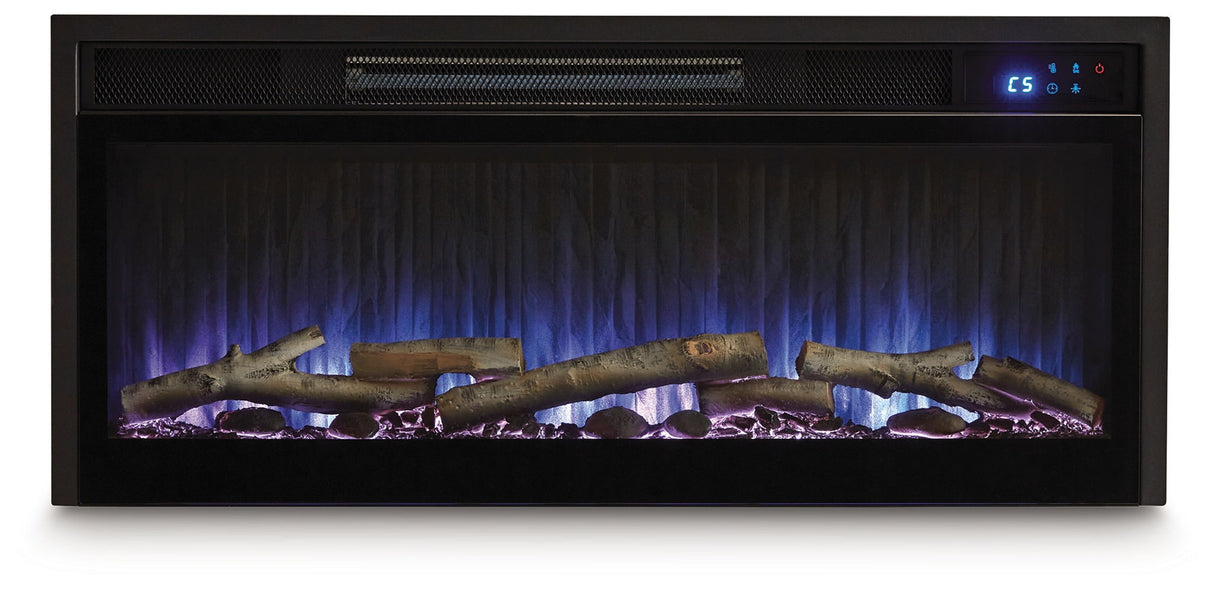 Entertainment Accessories - Black - Fireplace Insert With Faux Birch Log Set by Signature Design by Ashley® | Bel Furniture
