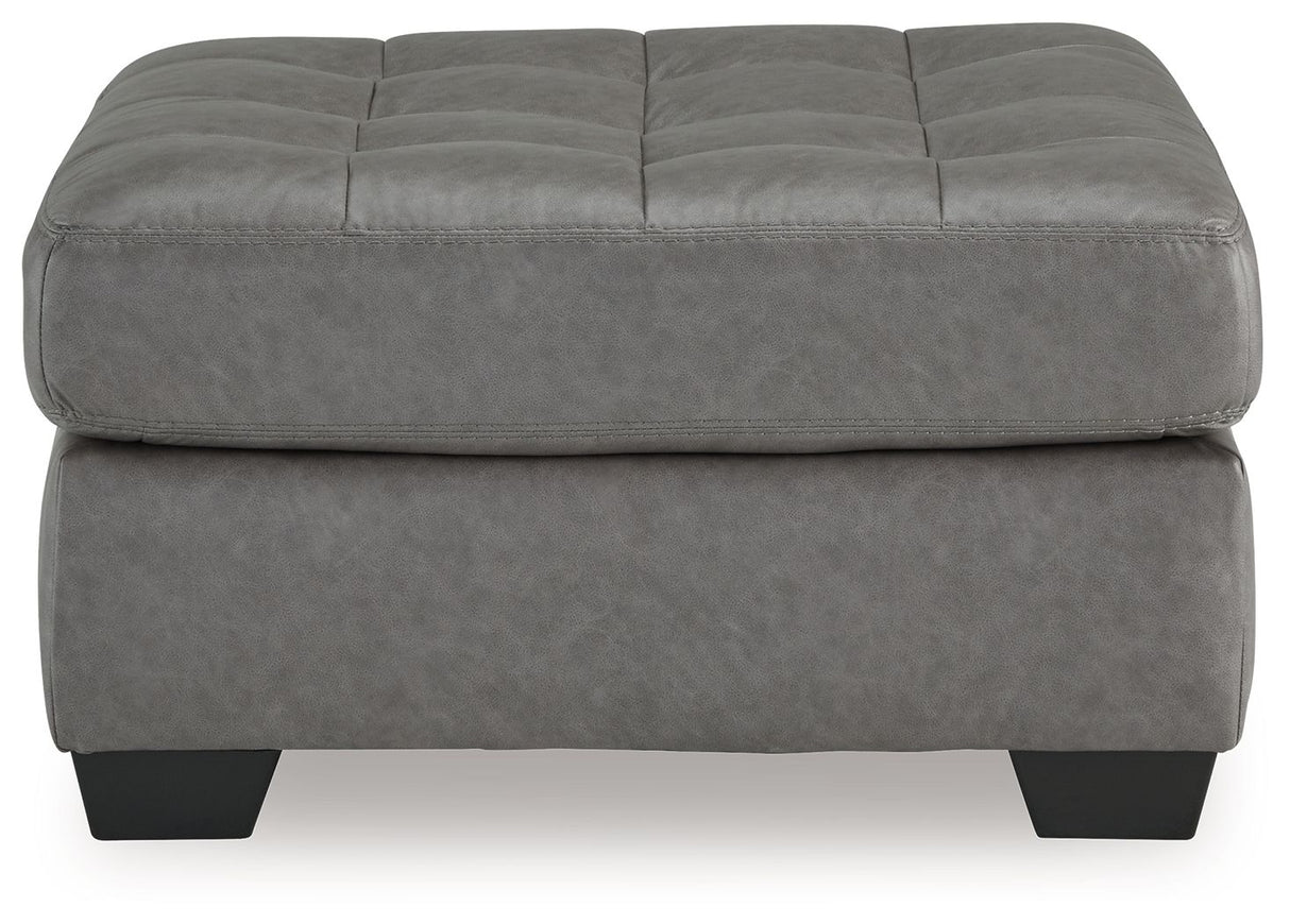 Clairette Court - Alloy - Oversized Accent Ottoman by Benchcraft® | Bel Furniture