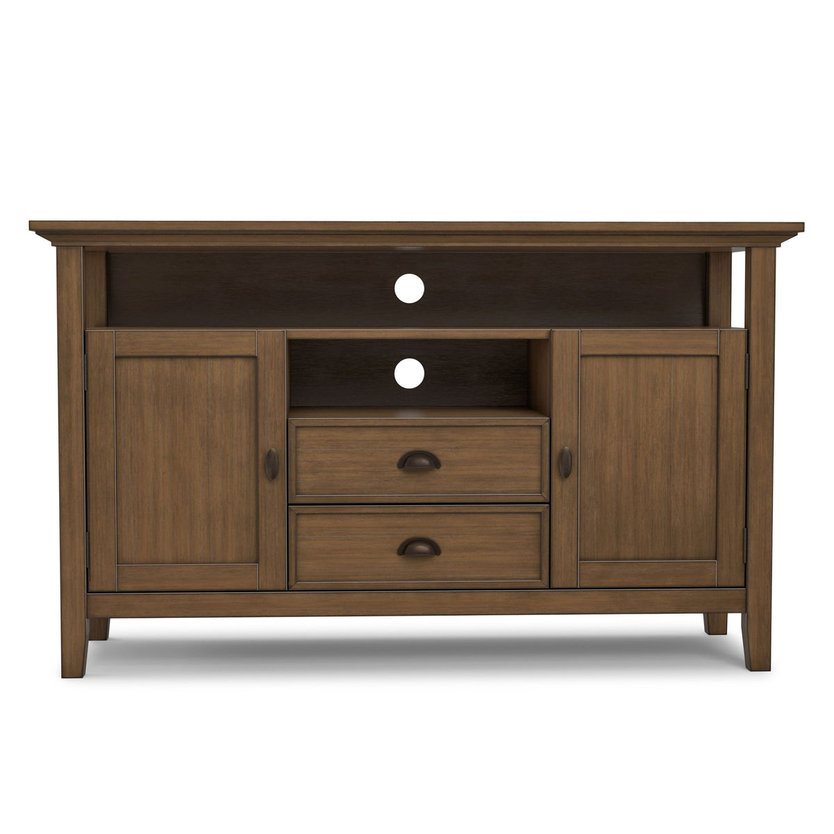 Redmond - Tall TV Media Stand - Rustic Natural Aged Brown