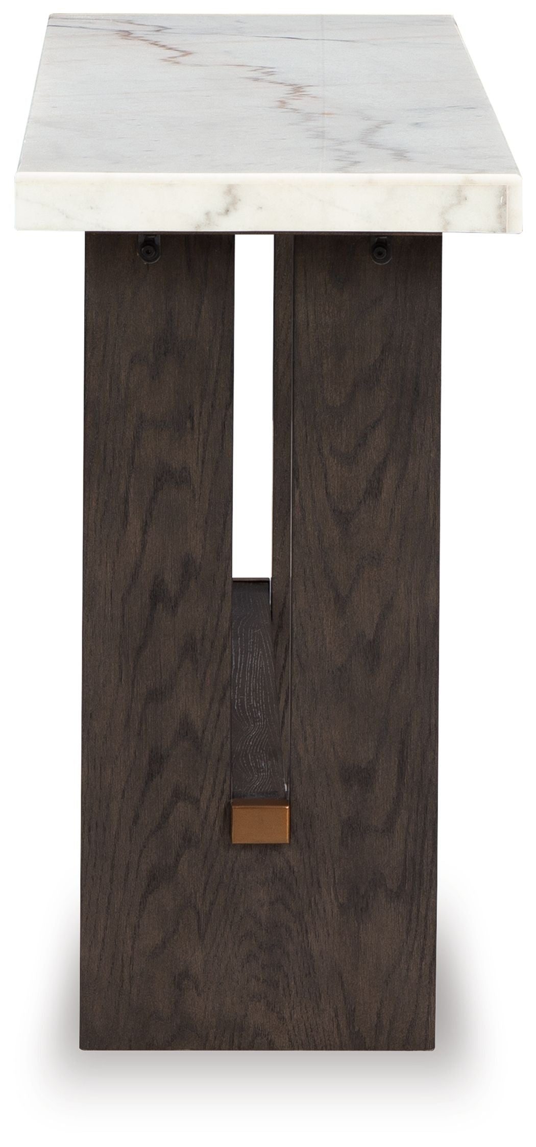 Burkhaus - White / Dark Brown - Sofa Table by Signature Design by Ashley® | Bel Furniture