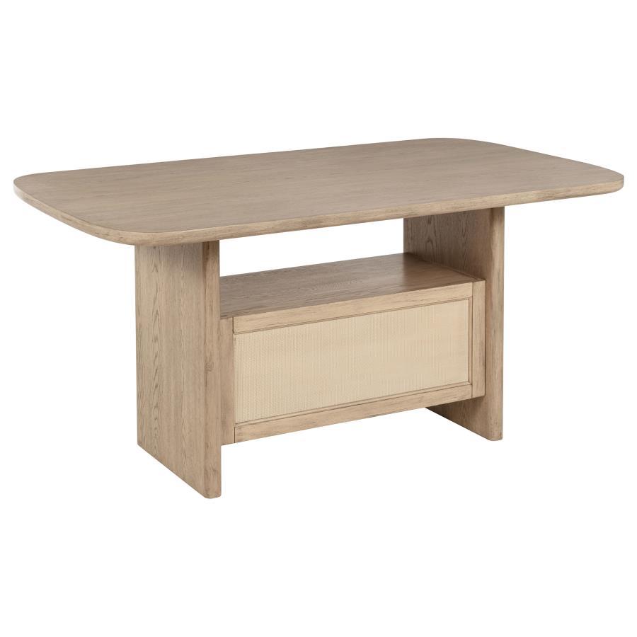 Kailani - Cane Counter Height Storage Dining Table - Beige Oak by Coaster Fine Furniture | Bel Furniture