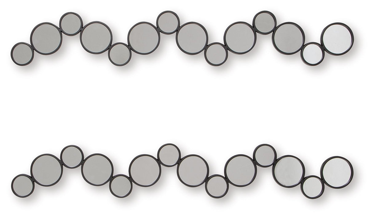 Vinler - Black - Accent Mirror Set (Set of 2) by Signature Design by Ashley® | Bel Furniture