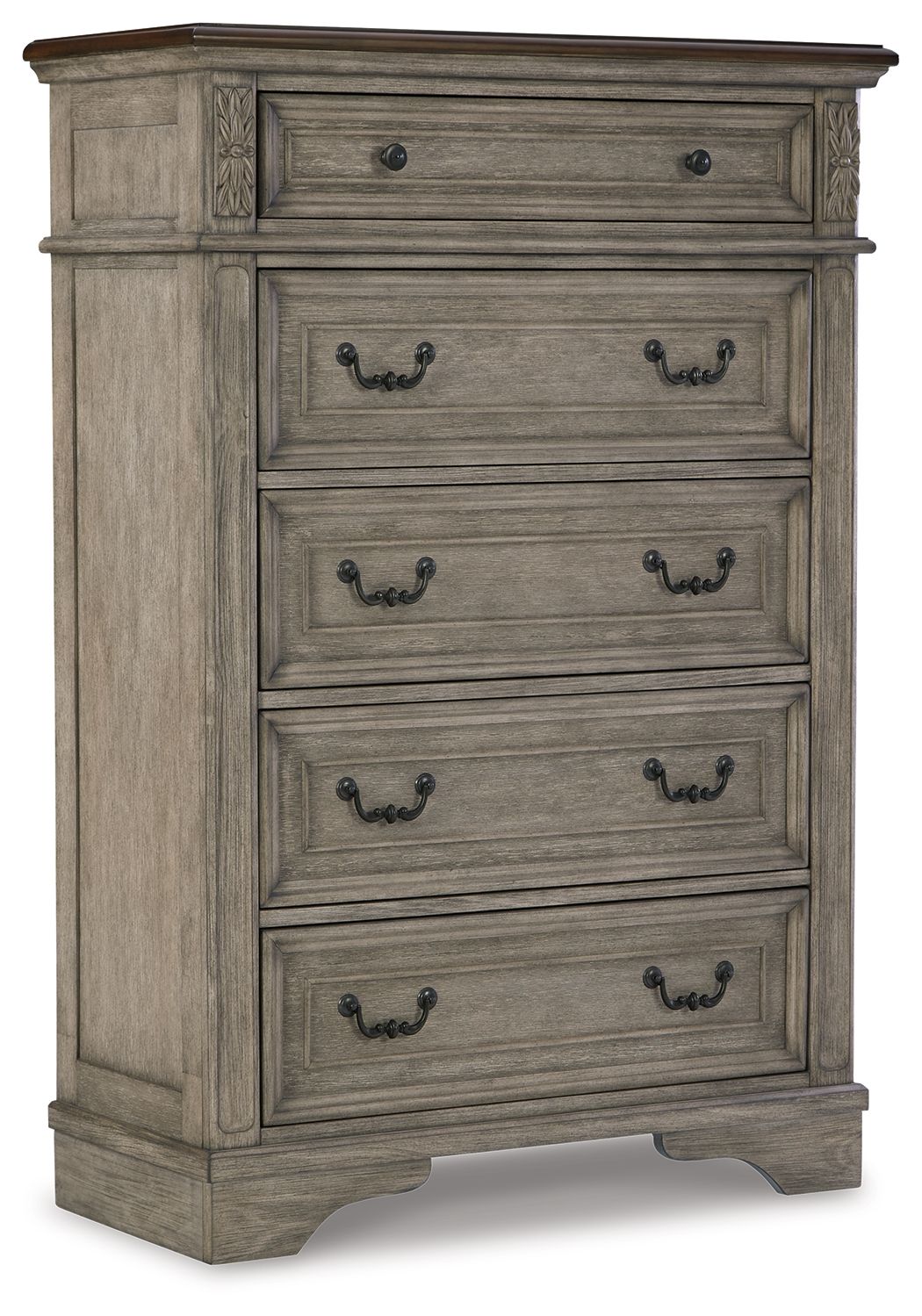 Lodenbay - Antique Gray - Five Drawer Chest by Signature Design by Ashley® | Bel Furniture