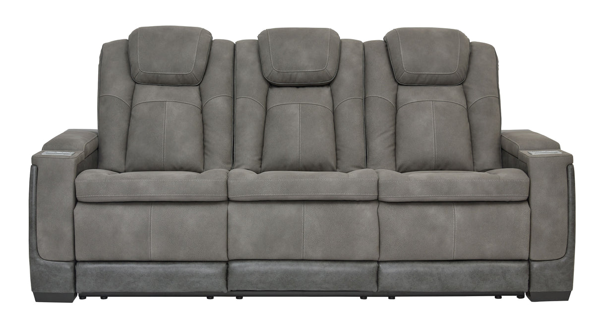 Next-Gen Durapella - Power Reclining Sofa Dark Gray by Signature Design by Ashley® | Bel Furniture