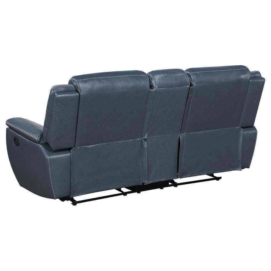 Sloane - Upholstered Padded Arm Reclining Loveseat - Blue by Coaster Fine Furniture | Bel Furniture