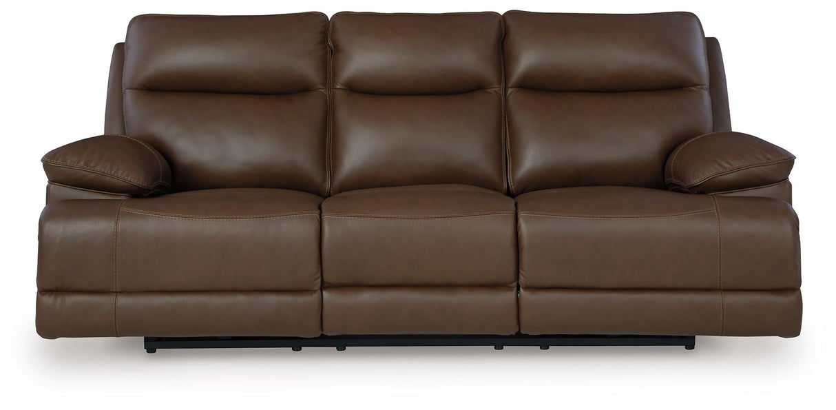 Vonryan - Tobacco - Power Reclining Sofa With Adj Headrest by Signature Design by Ashley® | Bel Furniture