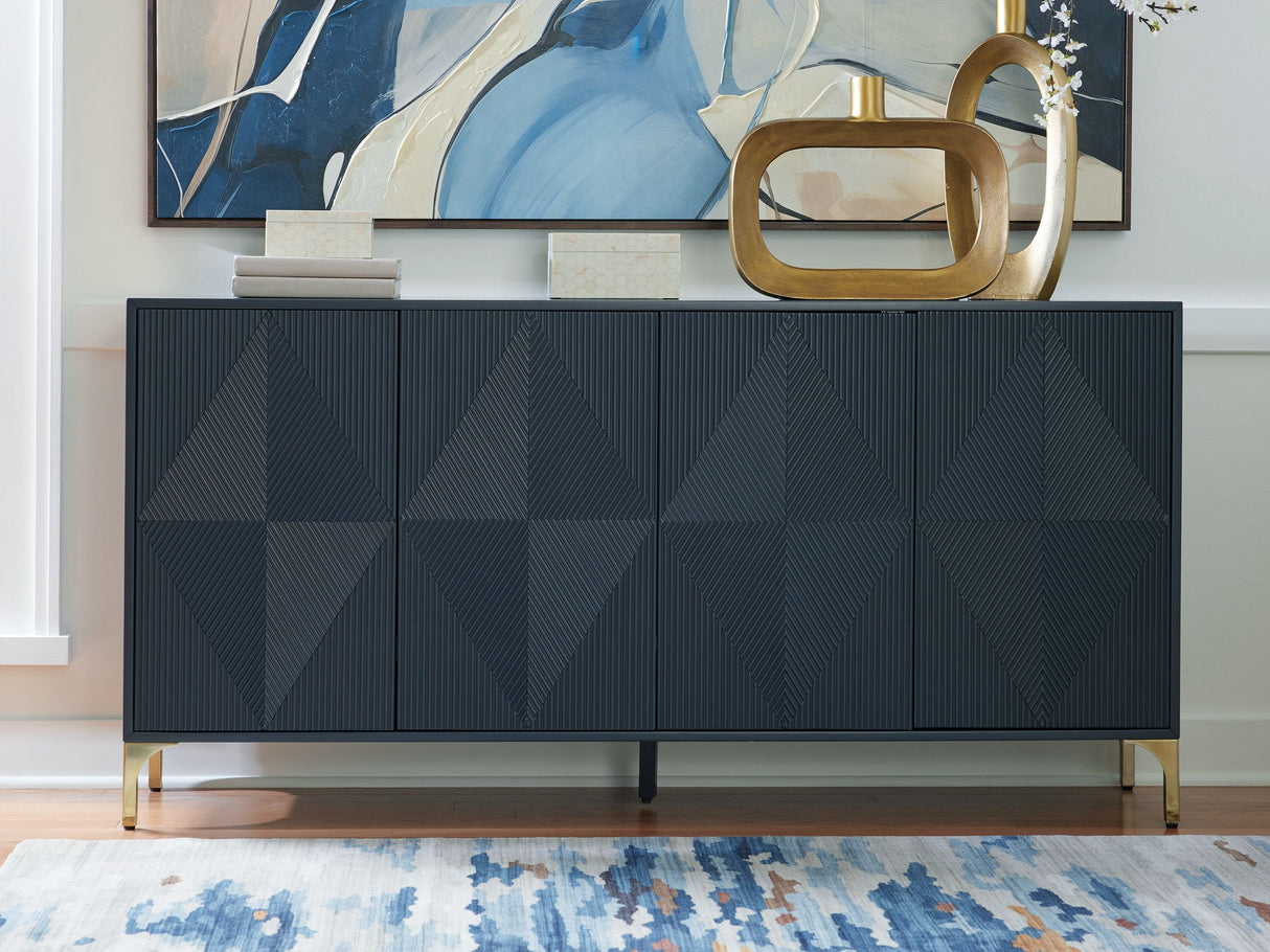 Loirwick - Dark Blue - Accent Cabinet by Signature Design by Ashley® | Bel Furniture