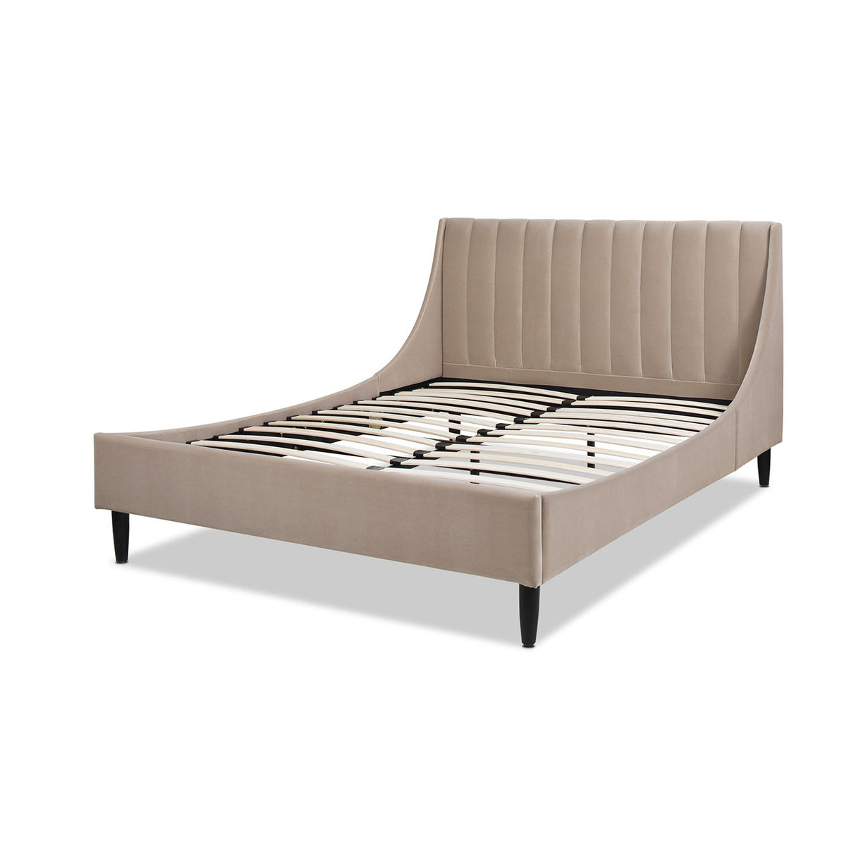Aspen - Vertical Tufted Modern Headboard Platform Bed Set by Jennifer Taylor Home | Bel Furniture