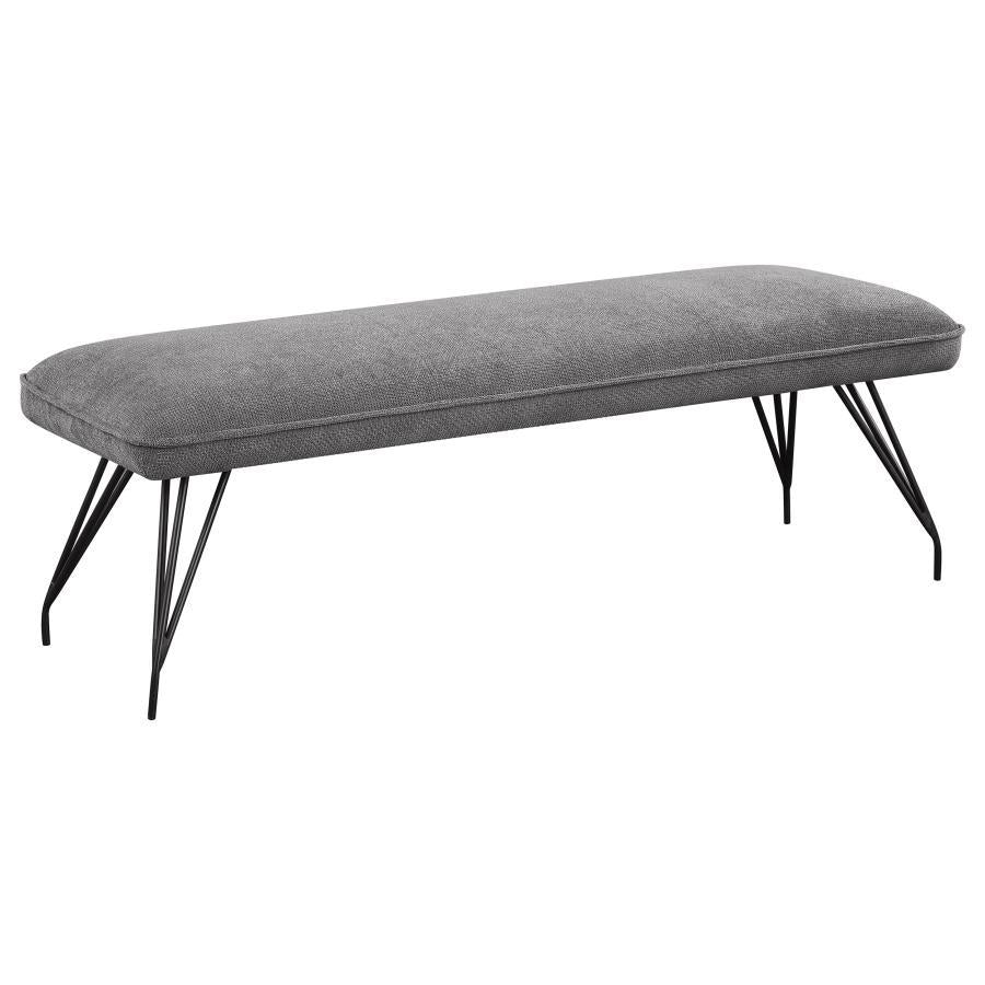 Dodson - Fabric Upholstered Dining Bench Dark Gray by Coaster Fine Furniture | Bel Furniture