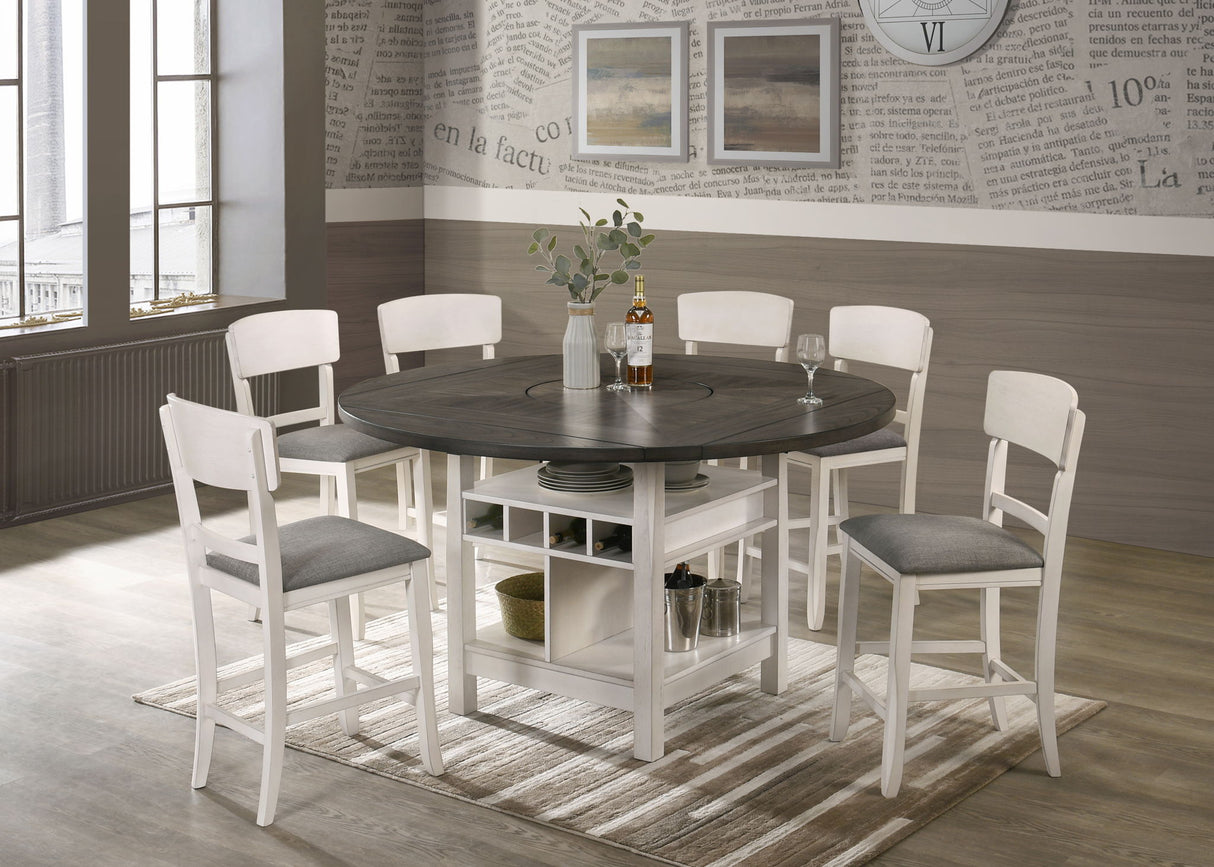 Conner - Dining Room Set Gray 7 Pc. Table, 6 Chairs by Crown Mark | Bel Furniture