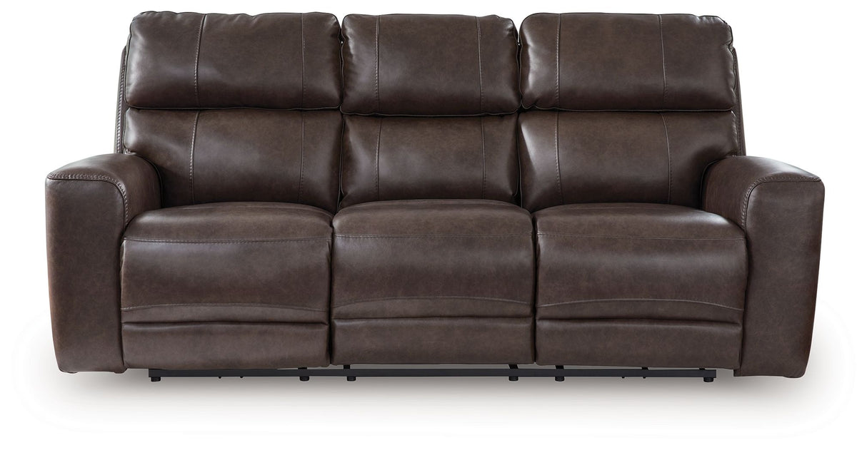 Crossplex - Smoke - Power Recline Sofa With Adjustable Headrest by Signature Design by Ashley® | Bel Furniture