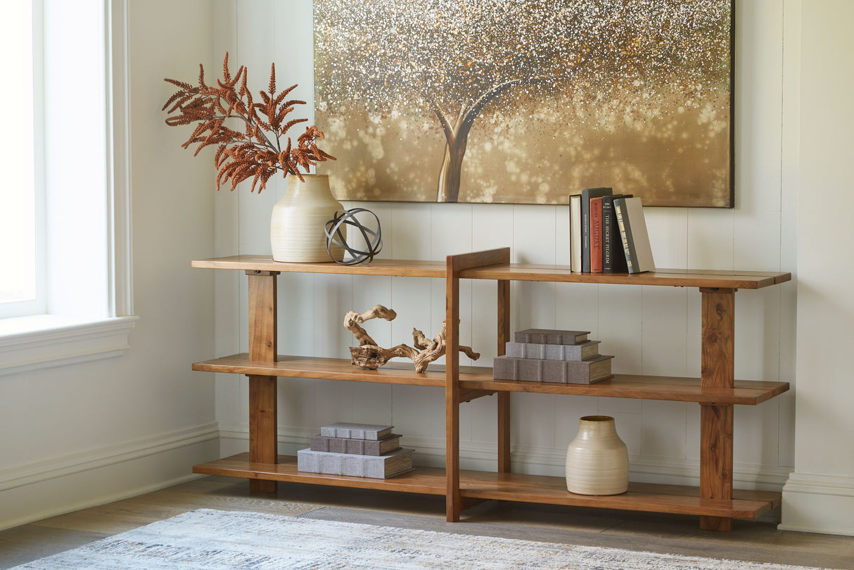 Fayemour - Brown - Console Sofa Table by Signature Design by Ashley® | Bel Furniture