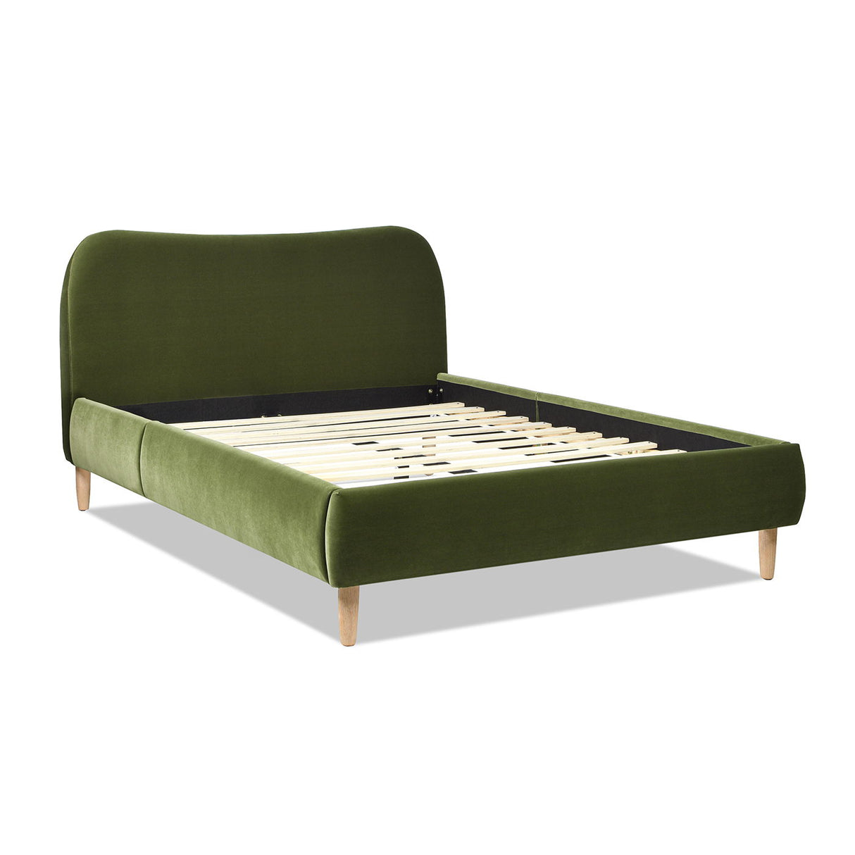 Roman - Curved Headboard Upholstered Platform Bed by Jennifer Taylor Home | Bel Furniture