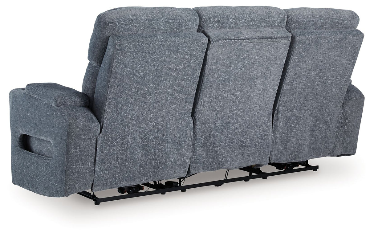Studio Cave - Steel - Power Reclining Sofa by Signature Design by Ashley® | Bel Furniture