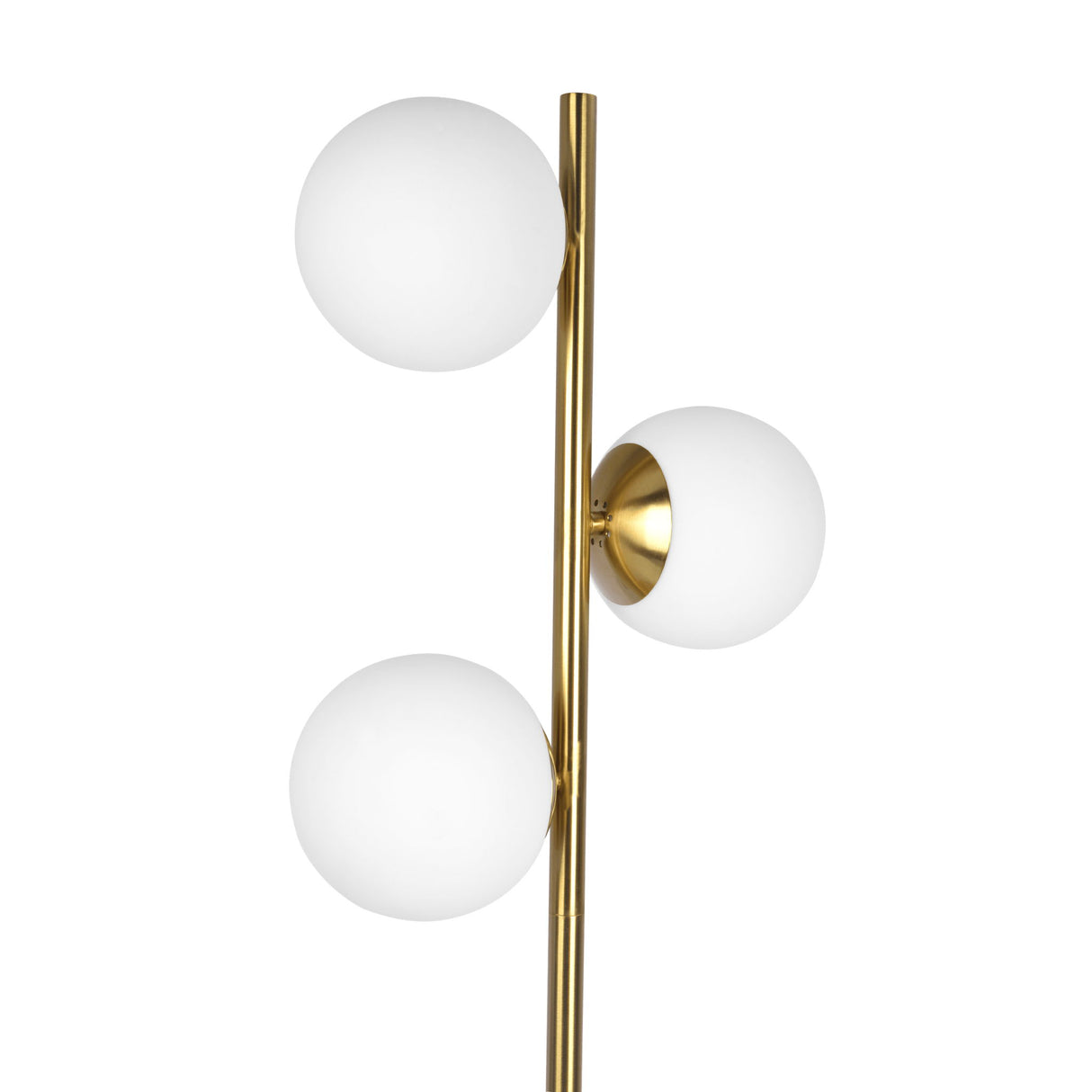 Brilliance - Modern Floor Lamp, Opal Shades And Round Base - Clear / Gold by Ashcroft Furniture | Bel Furniture
