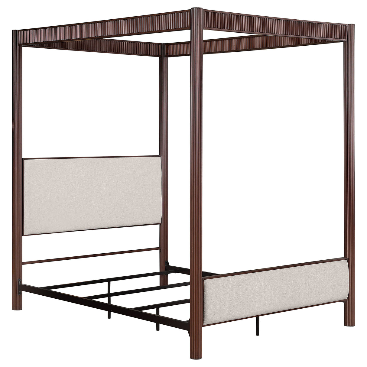 Zimmerlee - Metal Canopy Bed Dark Brown by Coaster Fine Furniture | Bel Furniture