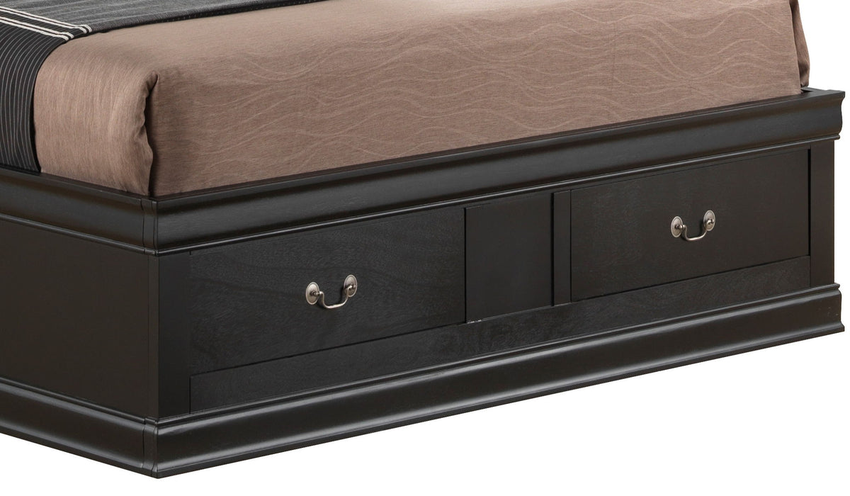 Traditional Style Bookcase Storage Bed