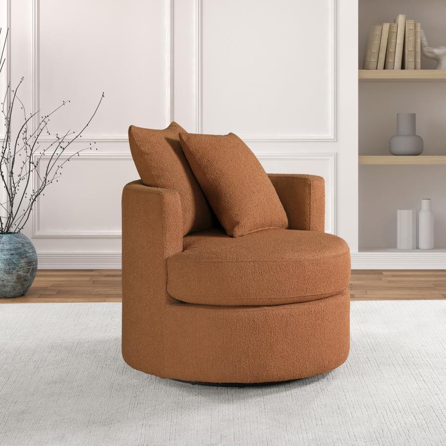 Debbie - Upholstered Swivel Accent Chair by CoasterEveryday | Bel Furniture