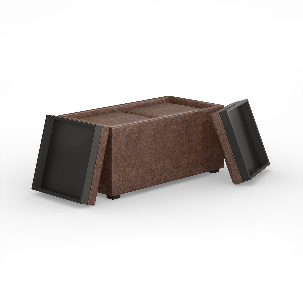 Avalon - 5 Piece Storage Ottoman, Contemporary by Simpli-Home | Bel Furniture