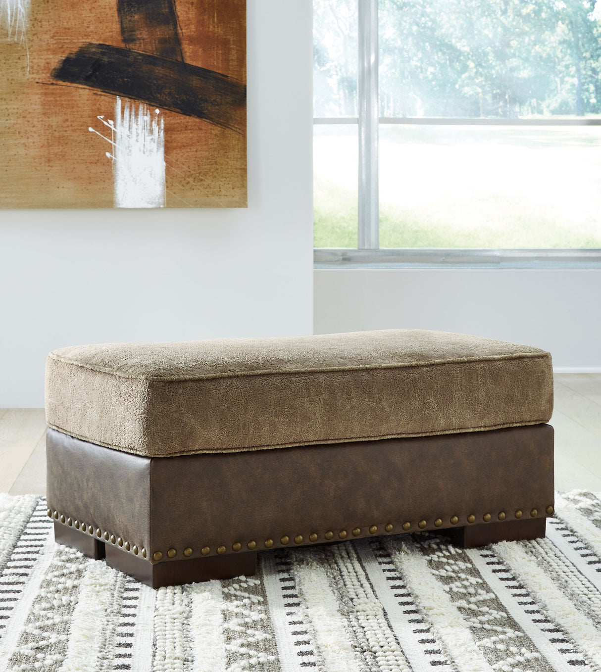 Alesbury - Chocolate - Ottoman by Signature Design by Ashley® | Bel Furniture