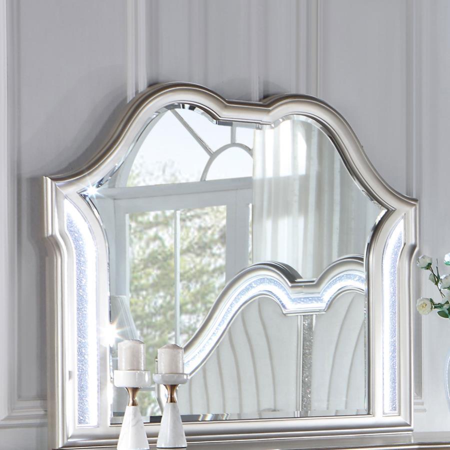 Evangeline - Dresser Mirror - Silver Oak by CoasterElevations | Bel Furniture