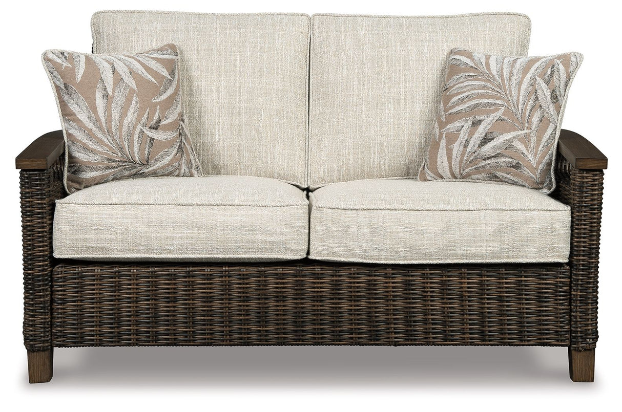 Paradise Trail - Medium Brown - Loveseat w/Cushion by Signature Design by Ashley® | Bel Furniture