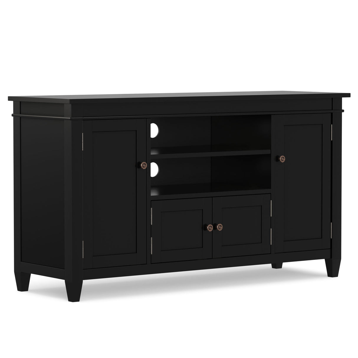 Carlton - TV Media Stand Black by Simpli-Home | Bel Furniture