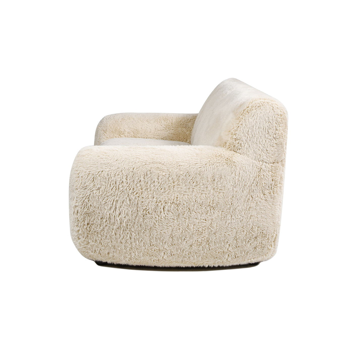 Summit - Faux Sheepskin Overstuffed Sofa - Cream Beige by Jennifer Taylor Home | Bel Furniture