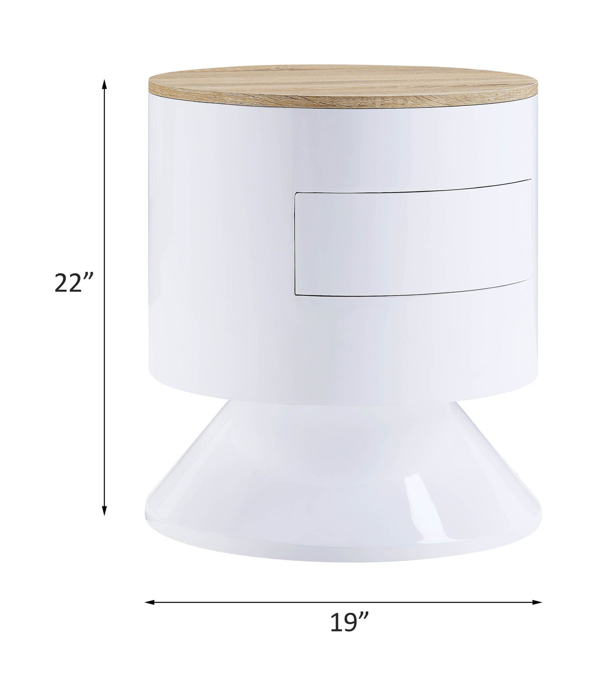 Otith - Accent Table With Display And Utility Function - White by Urban Nest | Bel Furniture
