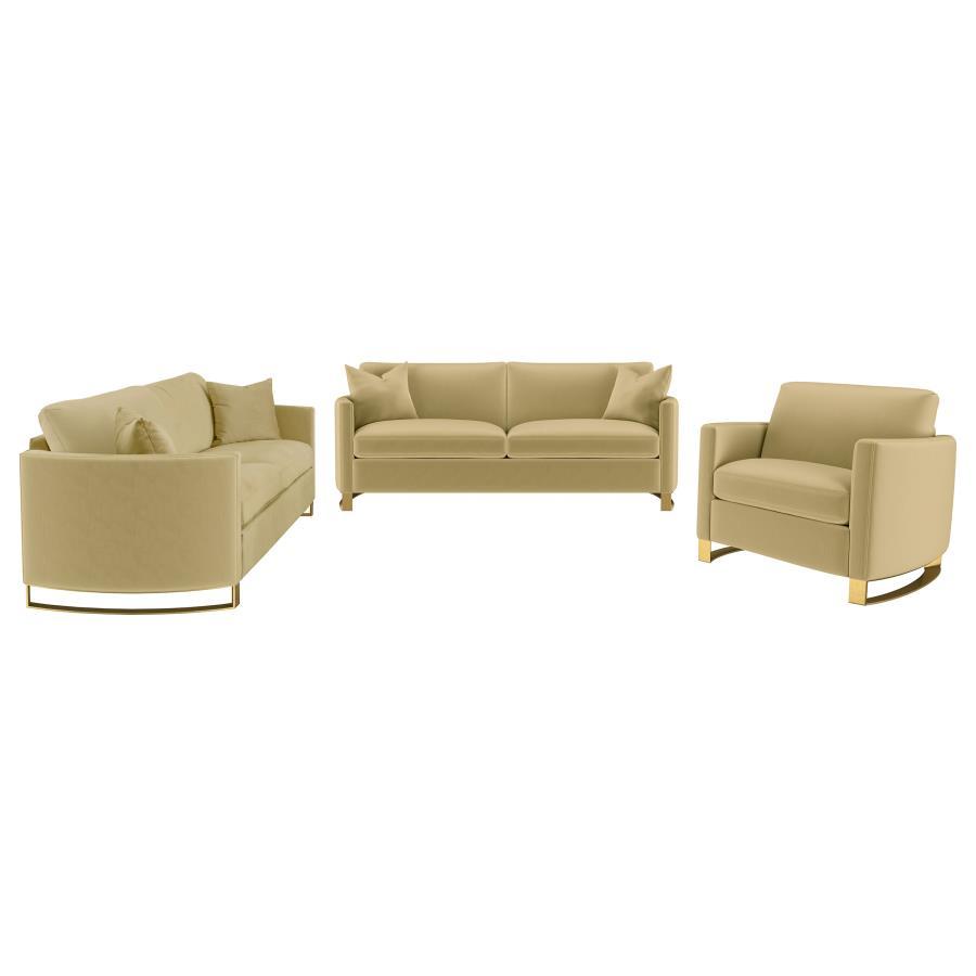Corliss - Upholstered Arched Arm Sofa Set by CoasterElevations | Bel Furniture