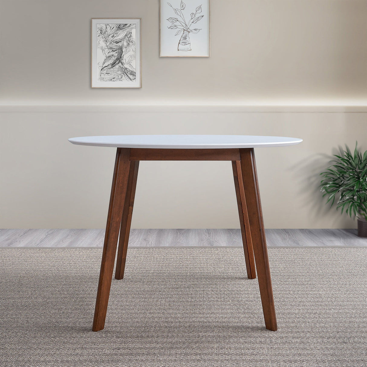 Carlton - Dining Table - Brown / White by Ashcroft Furniture | Bel Furniture