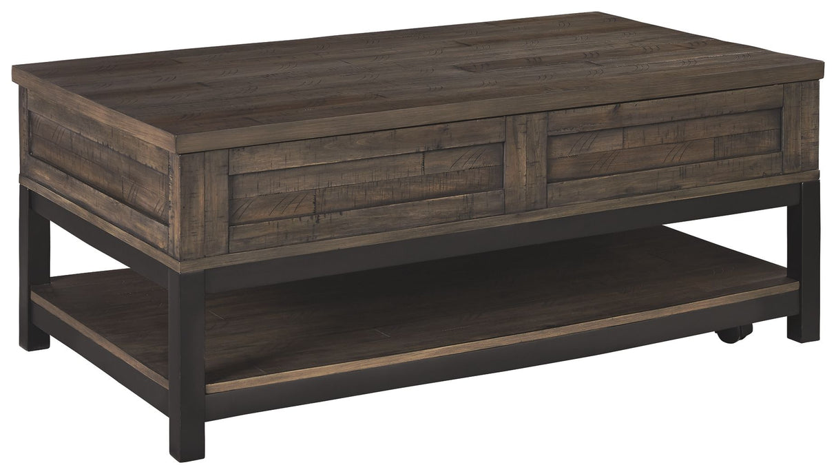 Johurst - Grayish Brown - LIFT TOP COCKTAIL TABLE by Signature Design by Ashley® | Bel Furniture
