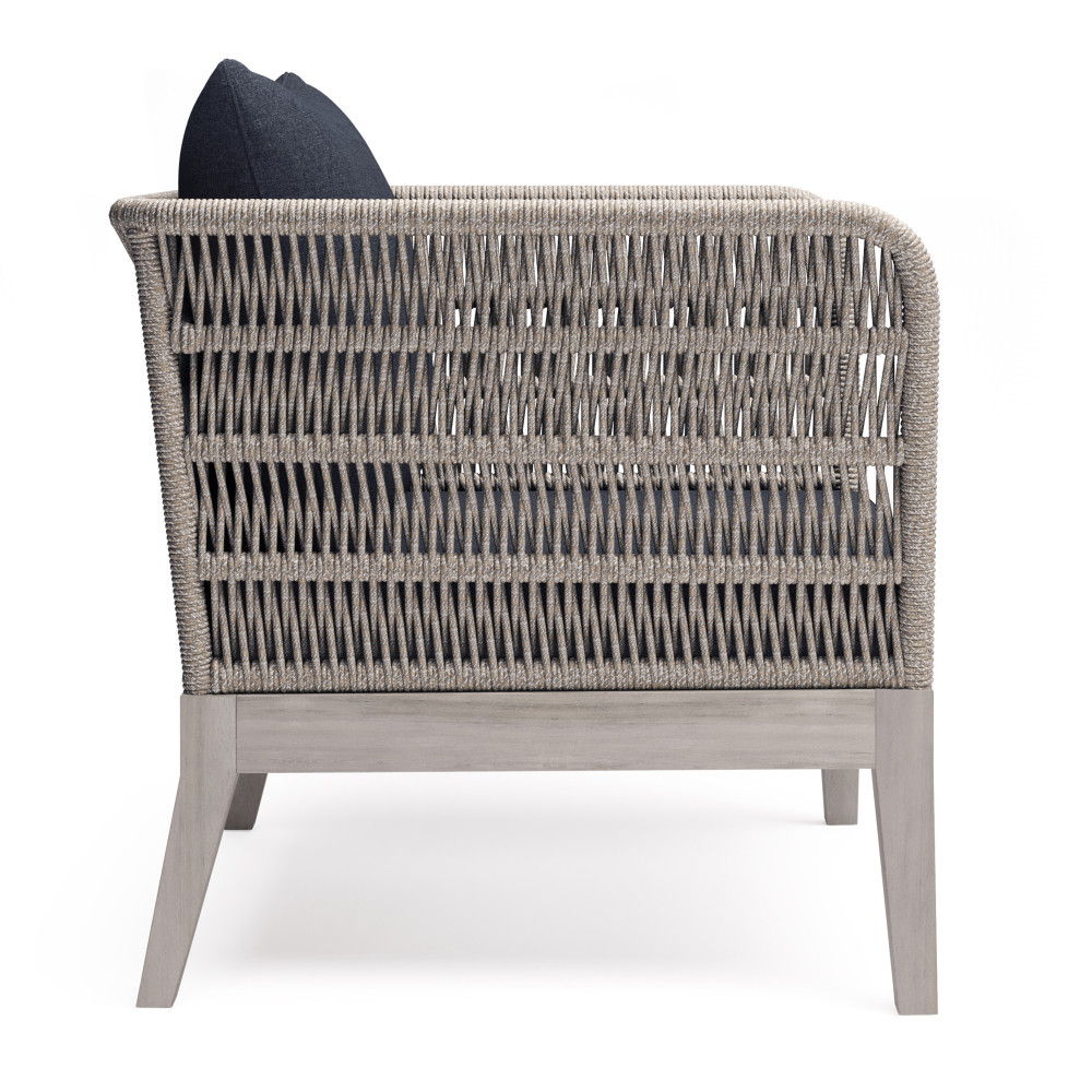 Santiago - Outdoor Conversation Chair - Slate Gray by Simpli-Home | Bel Furniture
