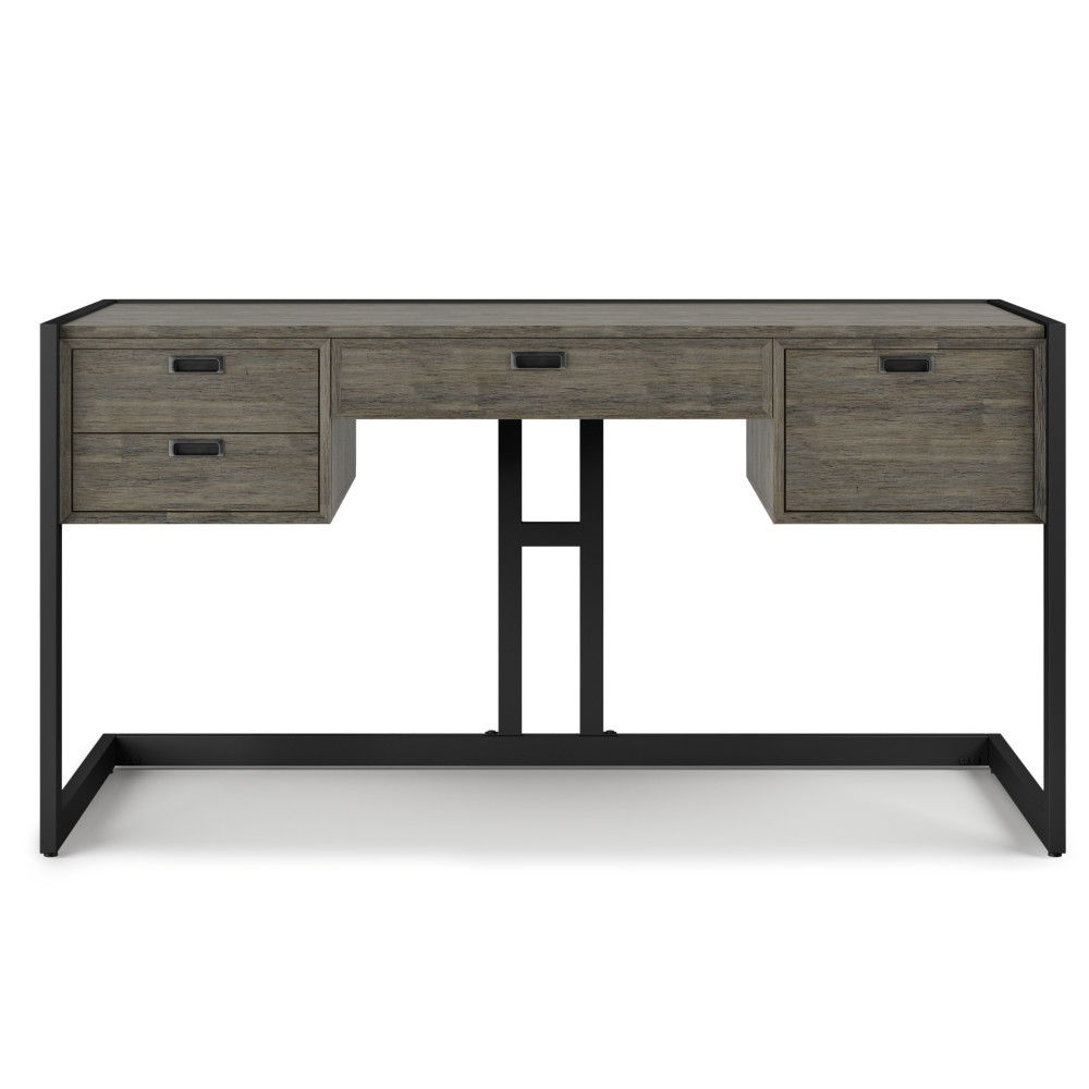 Hampden - Desk - Weathered Gray by Simpli-Home | Bel Furniture