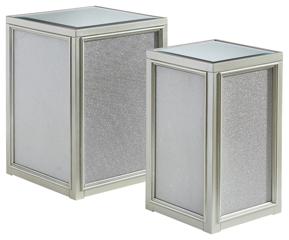 Traleena - Silver Finish - Nesting End Tables (Set of 2) by Signature Design by Ashley® | Bel Furniture