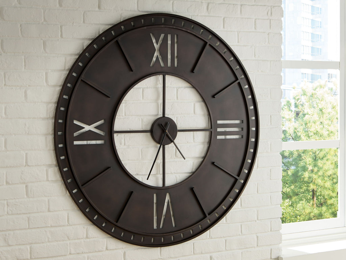 Lytle - Wall Clock - Antique Brown