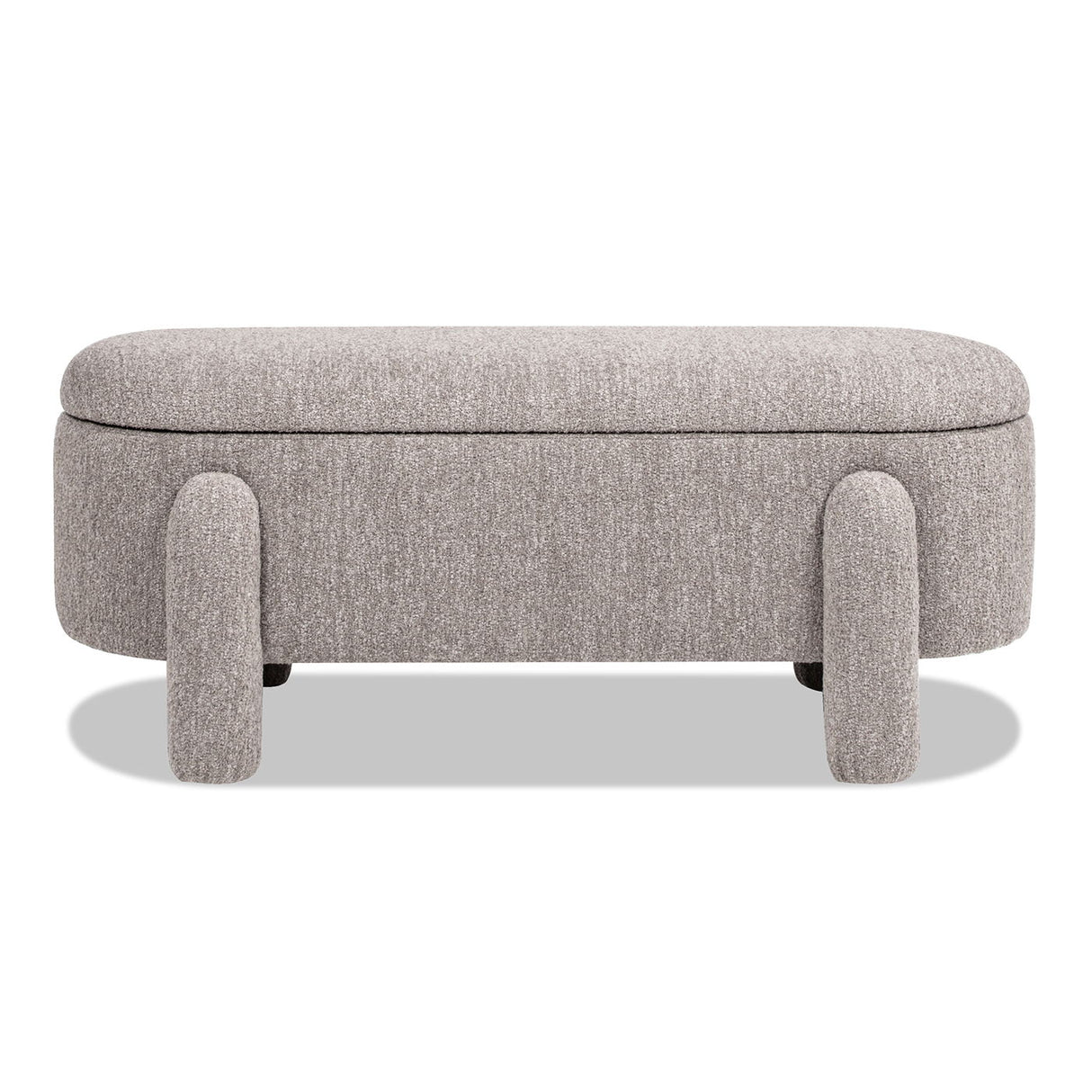 Hugo - Oval Fully Upholstered Storage Bench by Jennifer Taylor Home | Bel Furniture