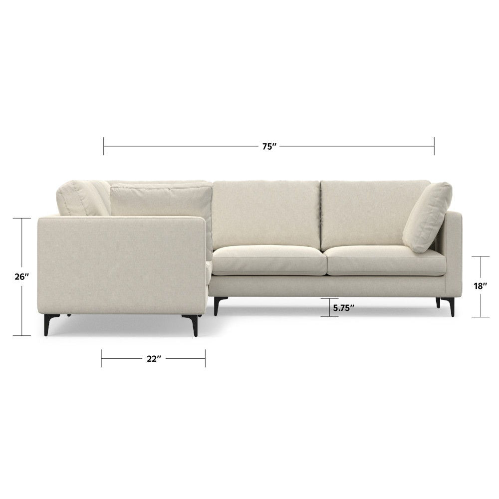 Ava - Mid Century Corner Sectional Sofa Handcrafted by Simpli-Home | Bel Furniture