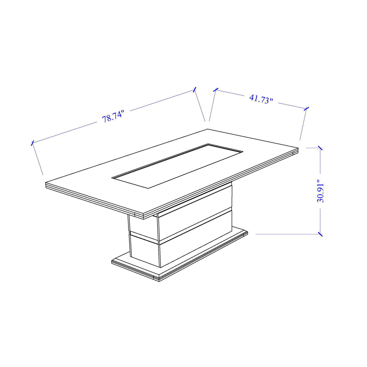 Ariya - Dining Table - Dark Gray