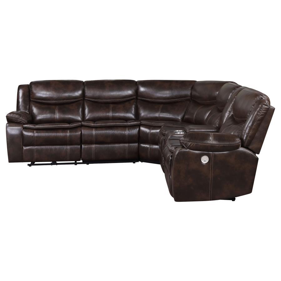 Sycamore - Upholstered Power Reclining Sectional Sofa by Coaster Fine Furniture | Bel Furniture