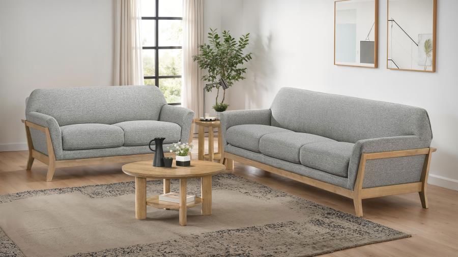 Vaughn - Fabric Upholstered Flared Arm Sofa Set