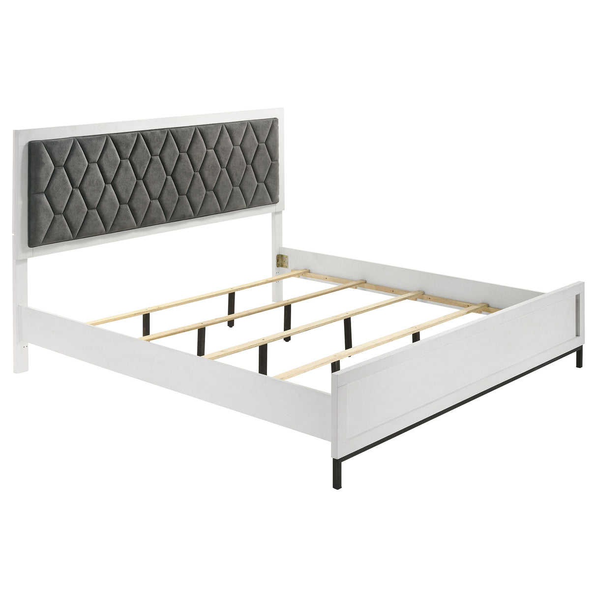 Sonora - Upholstered Panel Bed White by Coaster Fine Furniture | Bel Furniture