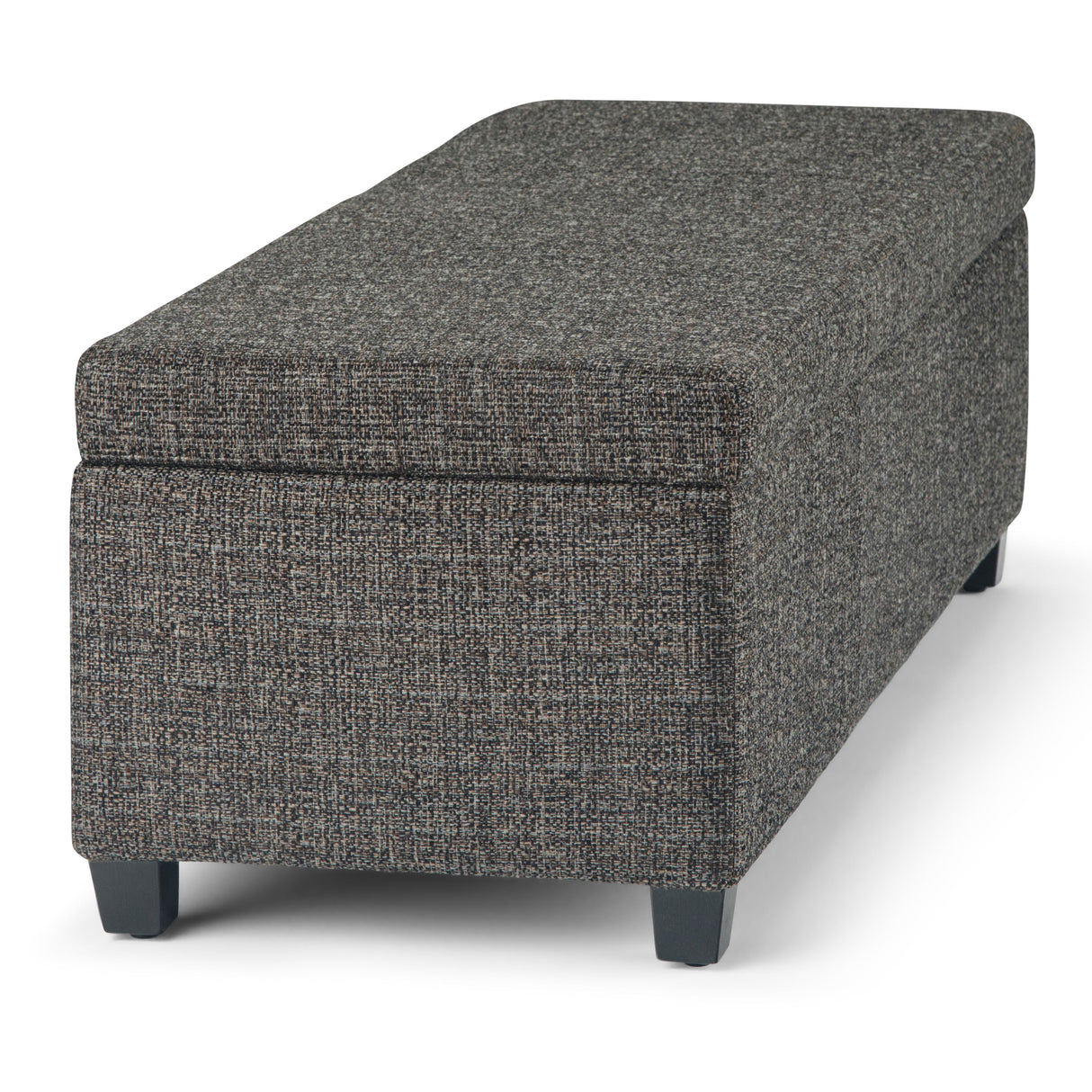 Avalon - Storage Ottoman Bench - Dark Gray by Simpli-Home | Bel Furniture