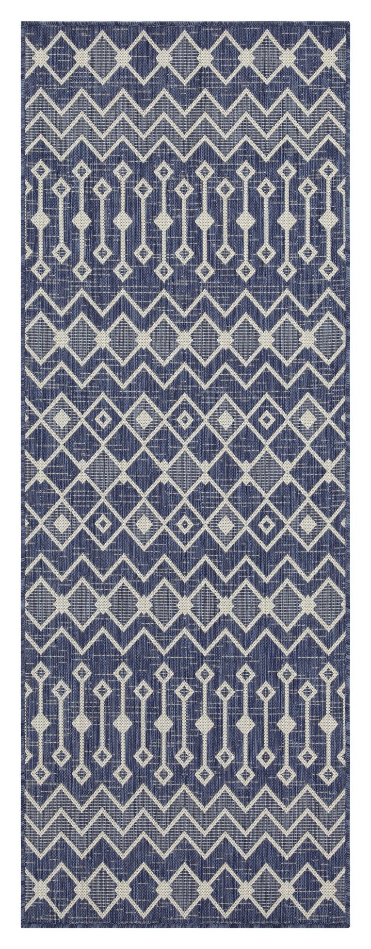 Sunshine - 2'7" X 7'3" Indoor / Outdoor, Polypropylene Area Rug Blue by Icona Home Decor | Bel Furniture
